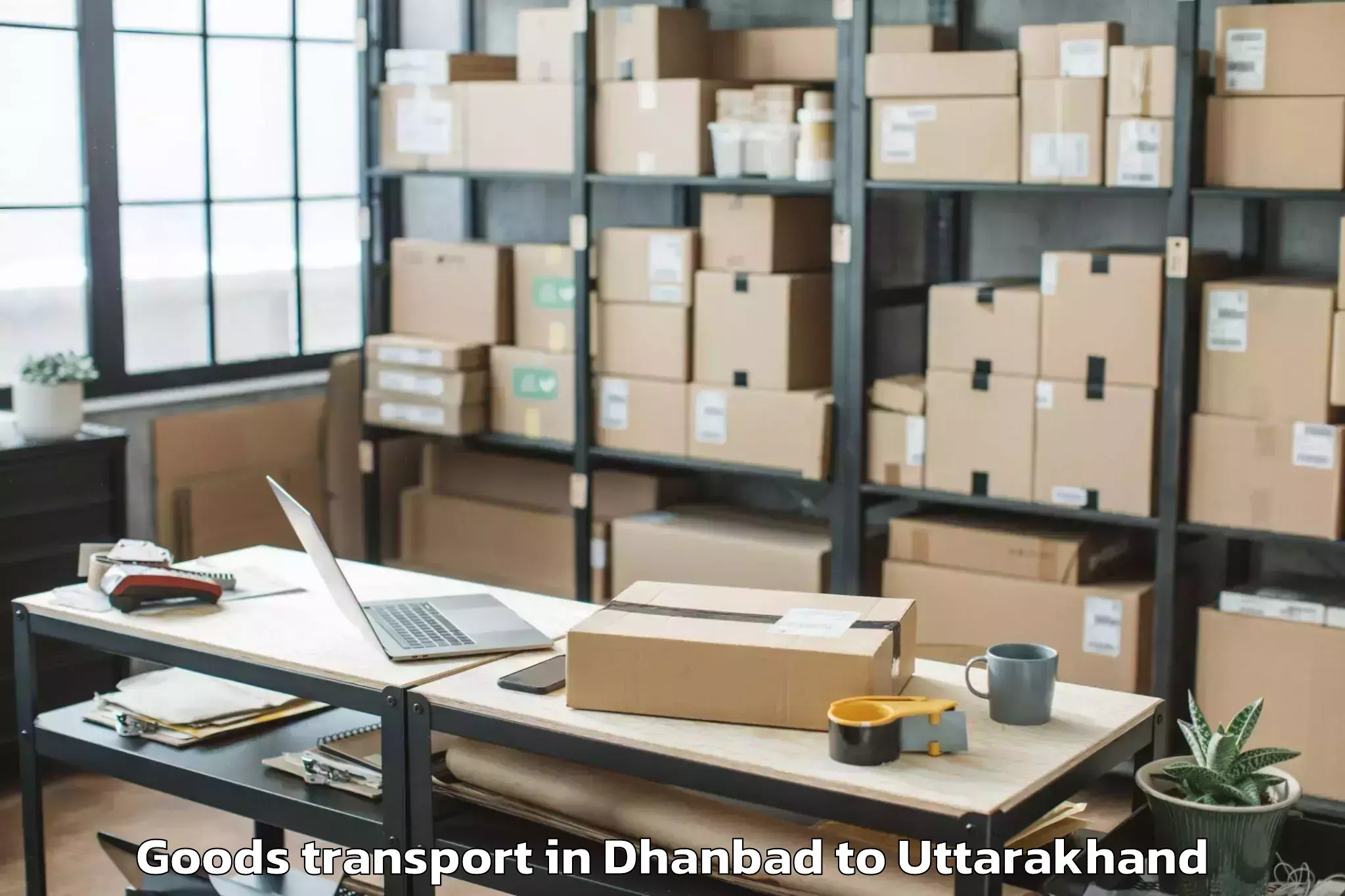 Reliable Dhanbad to Dhoomakot Goods Transport